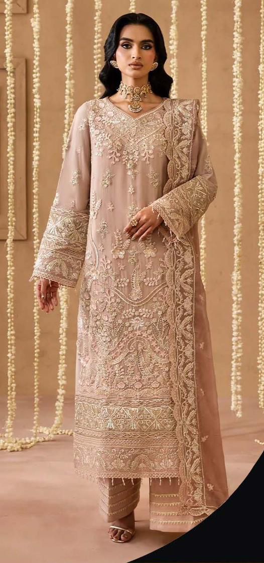 Luxury Chiffon Fully Embroidered & Hand-Worked Unstitched 3PC Suit