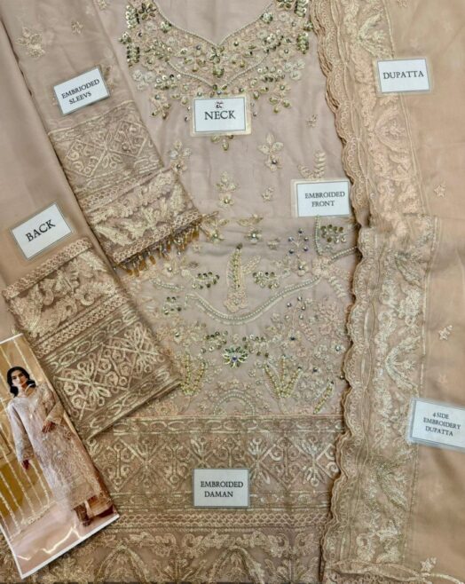 Luxury Chiffon Fully Embroidered & Hand-Worked Unstitched 3PC Suit