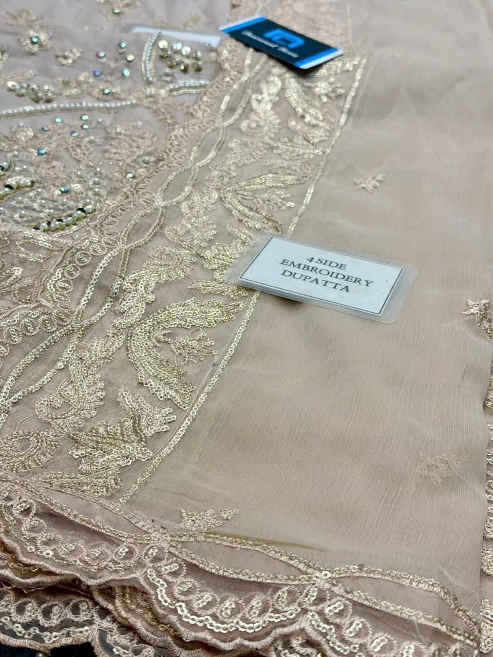 Luxury Chiffon Fully Embroidered & Hand-Worked Unstitched 3PC Suit