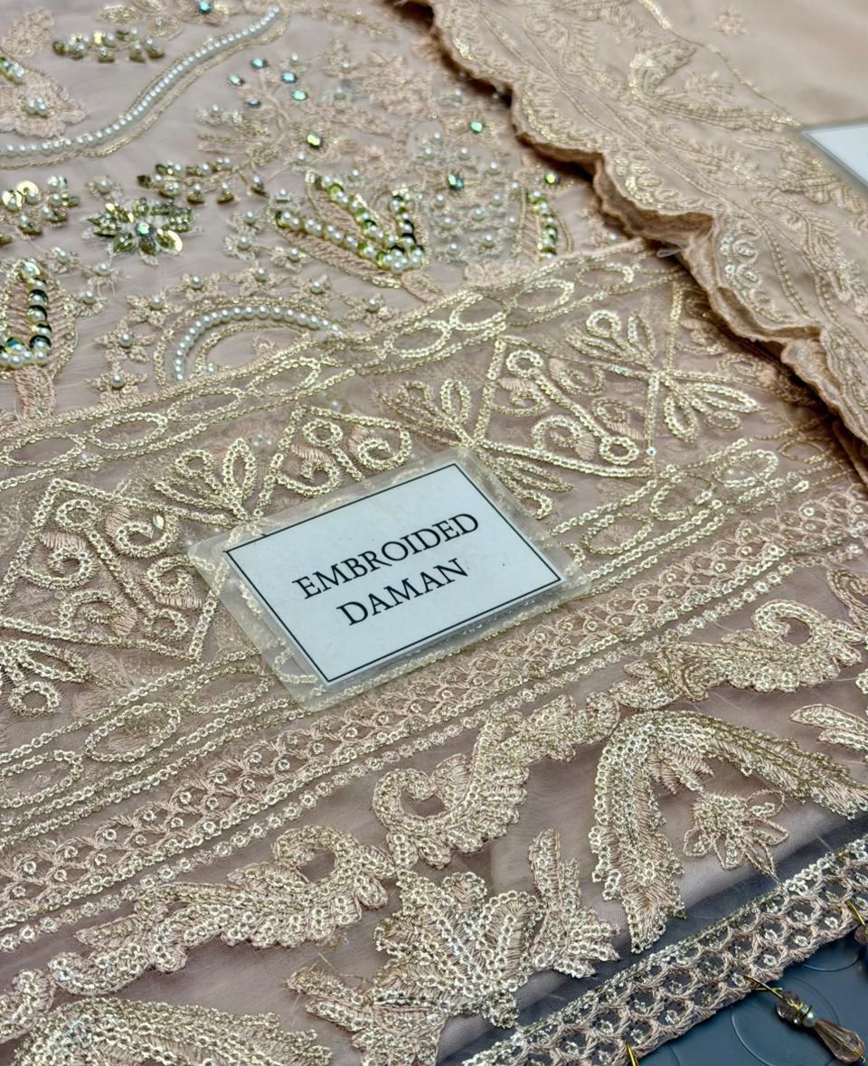 Luxury Chiffon Fully Embroidered & Hand-Worked Unstitched 3PC Suit