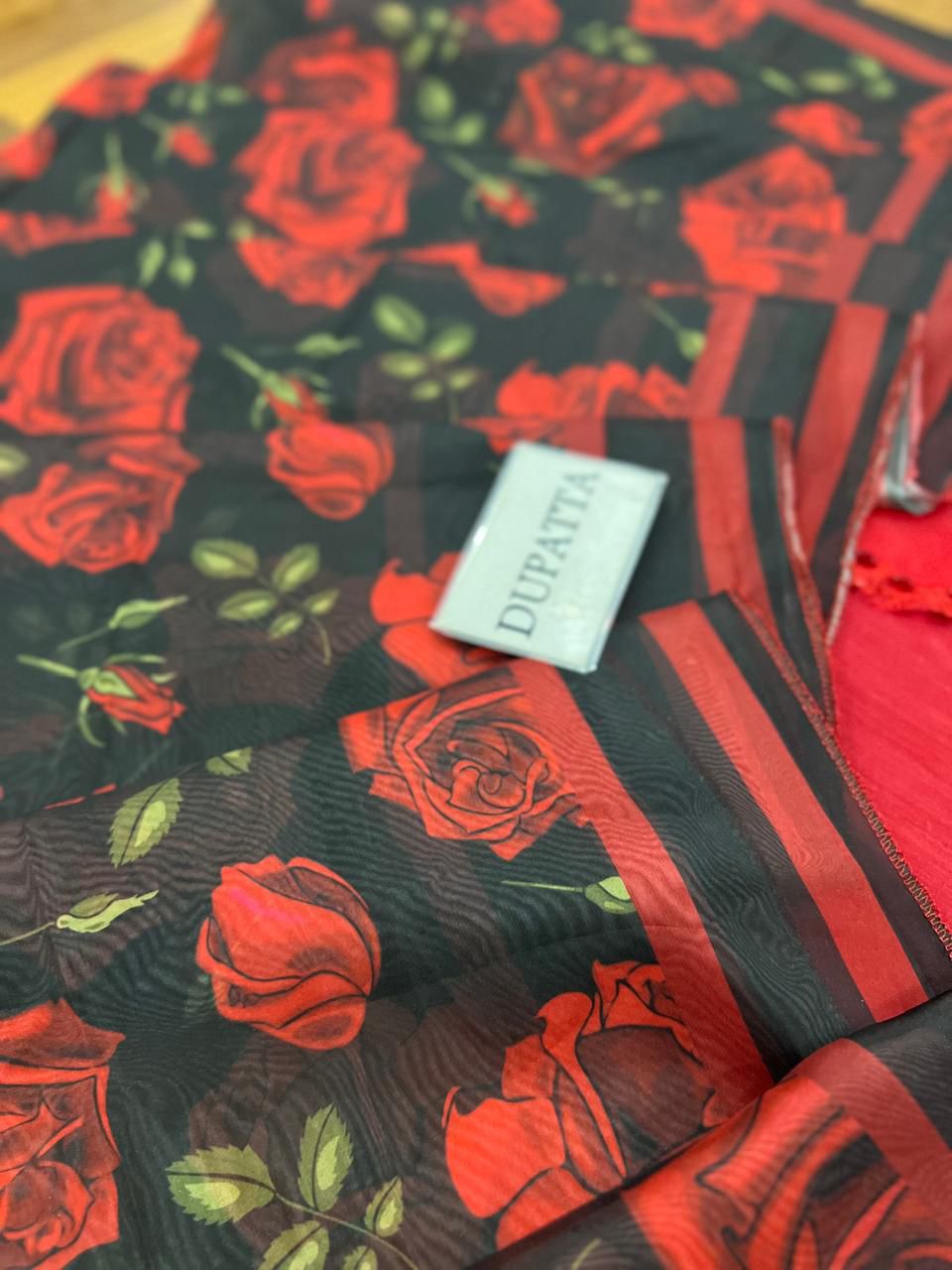 Lulusar Luxury Rawsilk Embroidered 3PC Set with Digital Printed Silk Dupatta