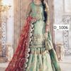 Luxury Mysoori Embroidered Lehenga/Sharara Suit with Organza Dupatta – 4PC Unstitched