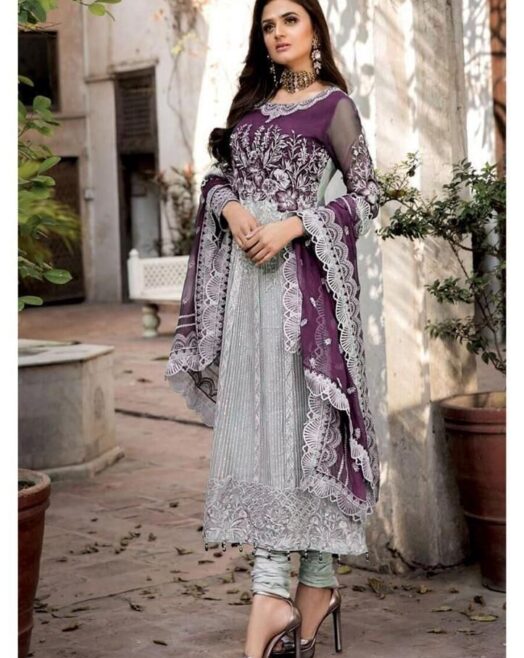 Maria B Luxury Organza Tie & Dye Embroidered Unstitched 3PC Suit