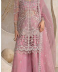 Luxury Organza Heavy Embroidered & Cutwork Unstitched 3PC Suit with Malai Trouser