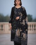 Maria B Premium Dhanak Multi-Head Embroidered 3PC Suit with Digital Wool Shawl