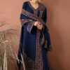 Batik Premium Embroidered Dhanak Suit with 4-Side Border Ready-to-Wear Shawl