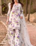 3PC Unstitched Embroidered Lawn Suit