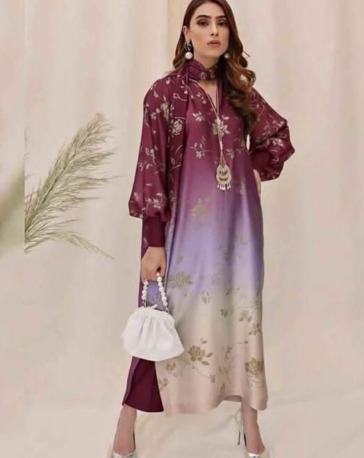 Floral Digital Printed Shamooz Silk 3pc Suit