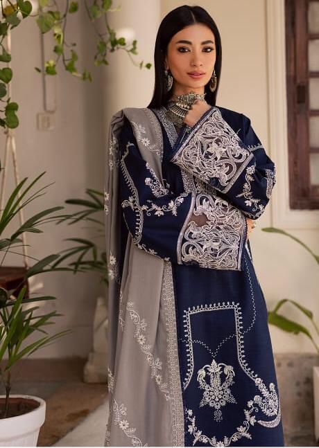 Embroidered Cotton 3PC Suit