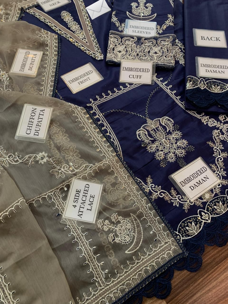 Embroidered Cotton 3PC Suit