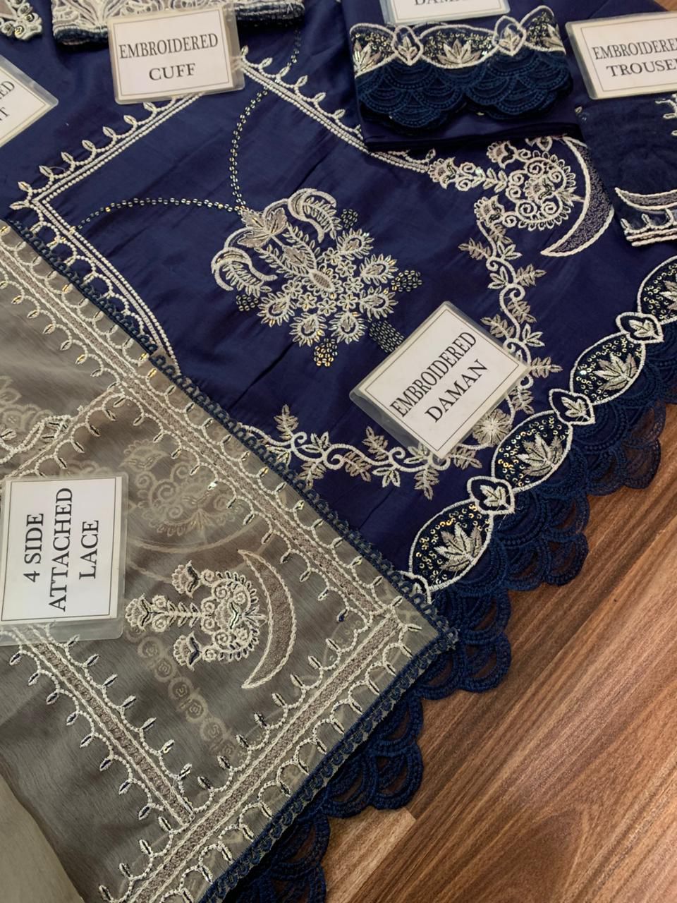 Embroidered Cotton 3PC Suit