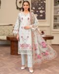 Unstitched 3-piece printed lawn suit