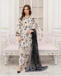 Unstitched Printed Lawn 3-piece Suit