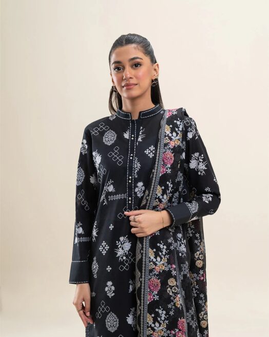 Unstitched 3 Piece Printed Lawn Suit