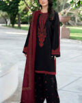 Unstitched Embroidered lawn 3pc suit