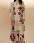 Chikankari Embroidered Lawn 3 Piece Suit