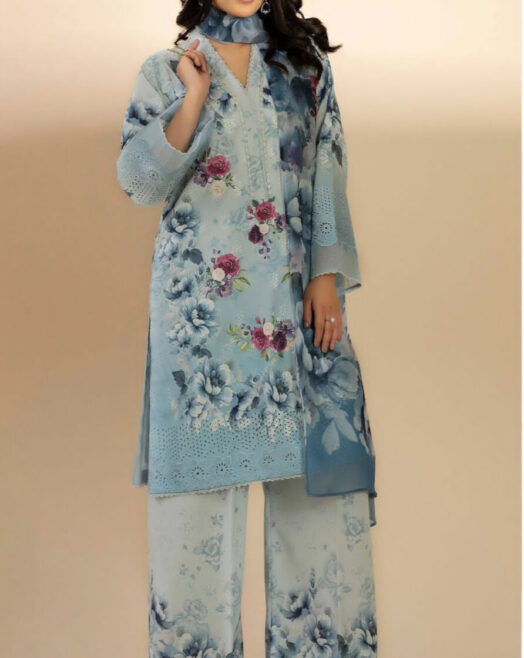 Chikankari Embroidered Lawn 3 Piece Suit