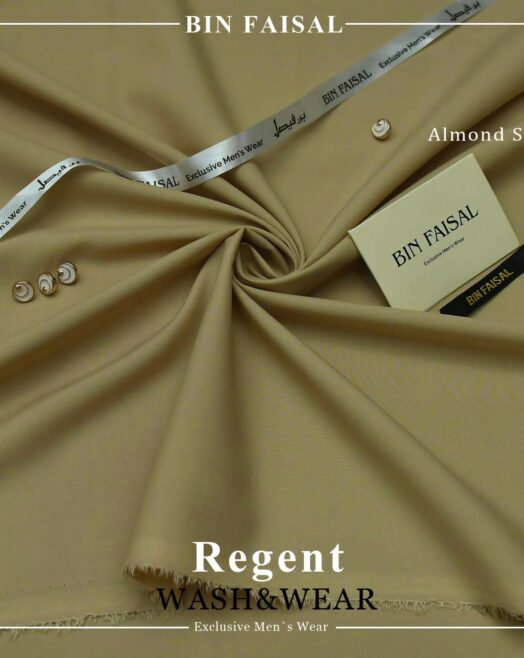 Almond Skin Color Wash & Wear Men's Fabric