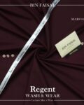 Maroon Color Wash & Wear Men's Fabric