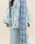 Sky Blue Digital Printed Lawn 3 Piece Suit Unstitched