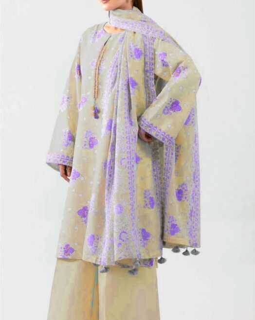 Floral Printed Lawn 3 Piece Suit