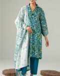Floral Printed Lawn 3 Piece Suit