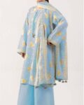 Sky Blue Floral Printed Lawn 3 Piece Suit