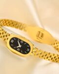 Gold Stainless Steel Bangle Watch