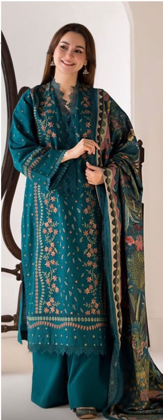 3 Piece Embroidered Lawn Suit