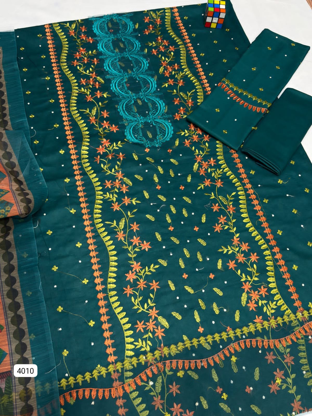 3 Piece Embroidered Lawn Suit