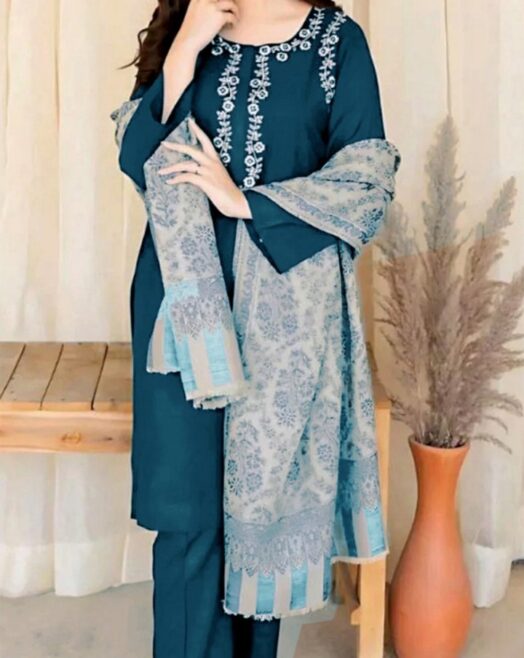 3 Piece Embroidered Lawn Suit