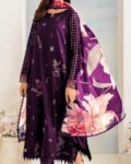 Limelight Purple Unstitched 3 Piece Embroidered Lawn Suit