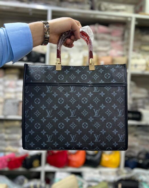 Classic Charcoal Monogram Tote Bag