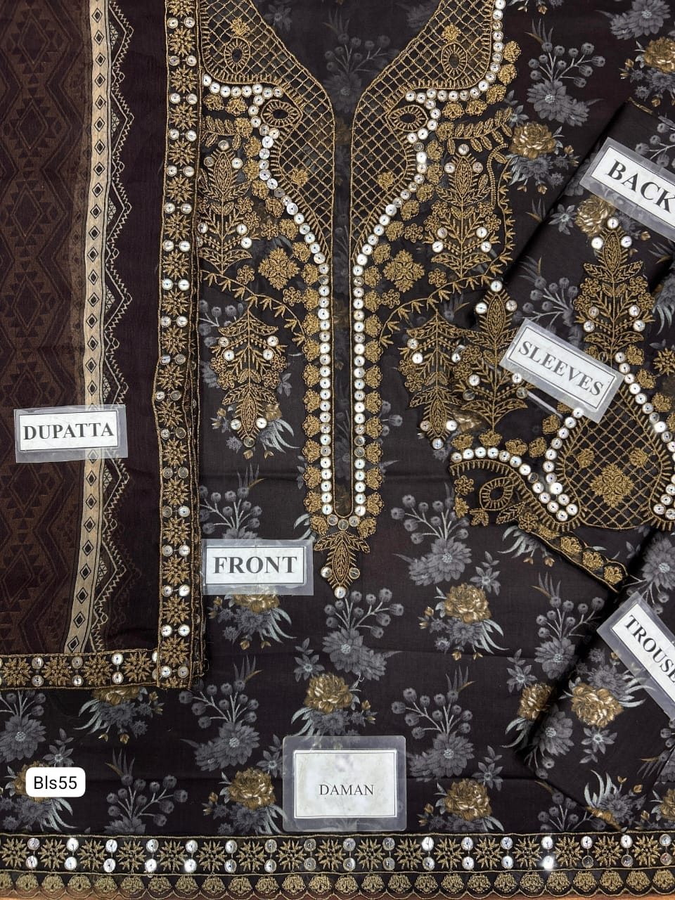 3 Piece Embroidered Digital Printed Lawn Suit