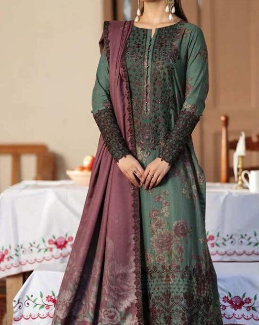 Embroidered Lawn 3 Piece Suit
