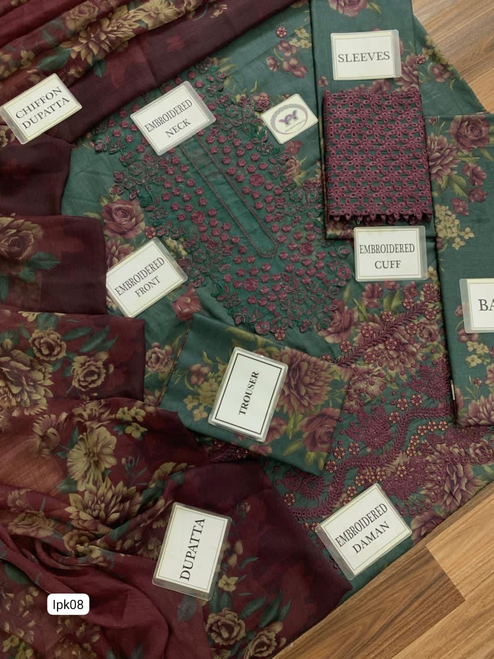 Embroidered Lawn 3 Piece Suit