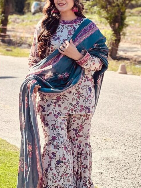 Printed Airjet Lawn 3 Piece Suit