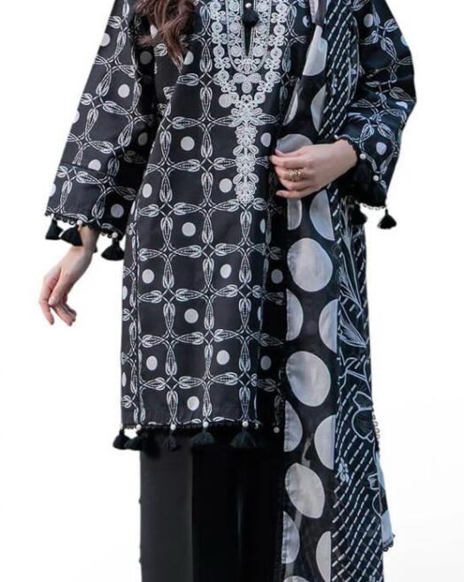 Gul Ahmed Printed Lawn 3 Piece Suit