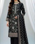 Black Embroidered Airjet Lawn Suit