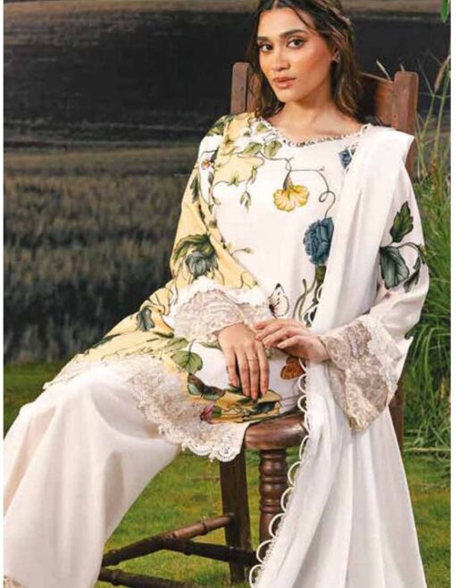 Digital Printed Airjet Lawn 3PC Suit