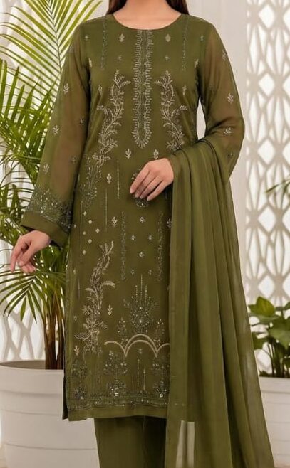 Chamki Embroidered Lawn 3PC Suit
