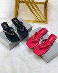 Premium Jimmy Choo Flat Slipper with Elegant Stone Embellishment