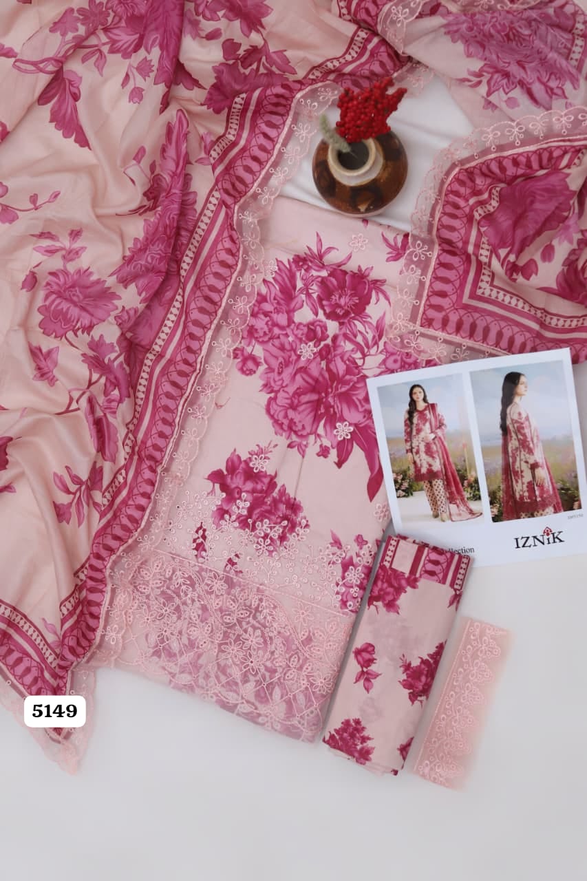 Embroidered Lawn 3 Piece Suit