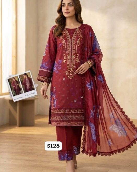 Sobia Nazir Embroidered Lawn 3 Piece Suit