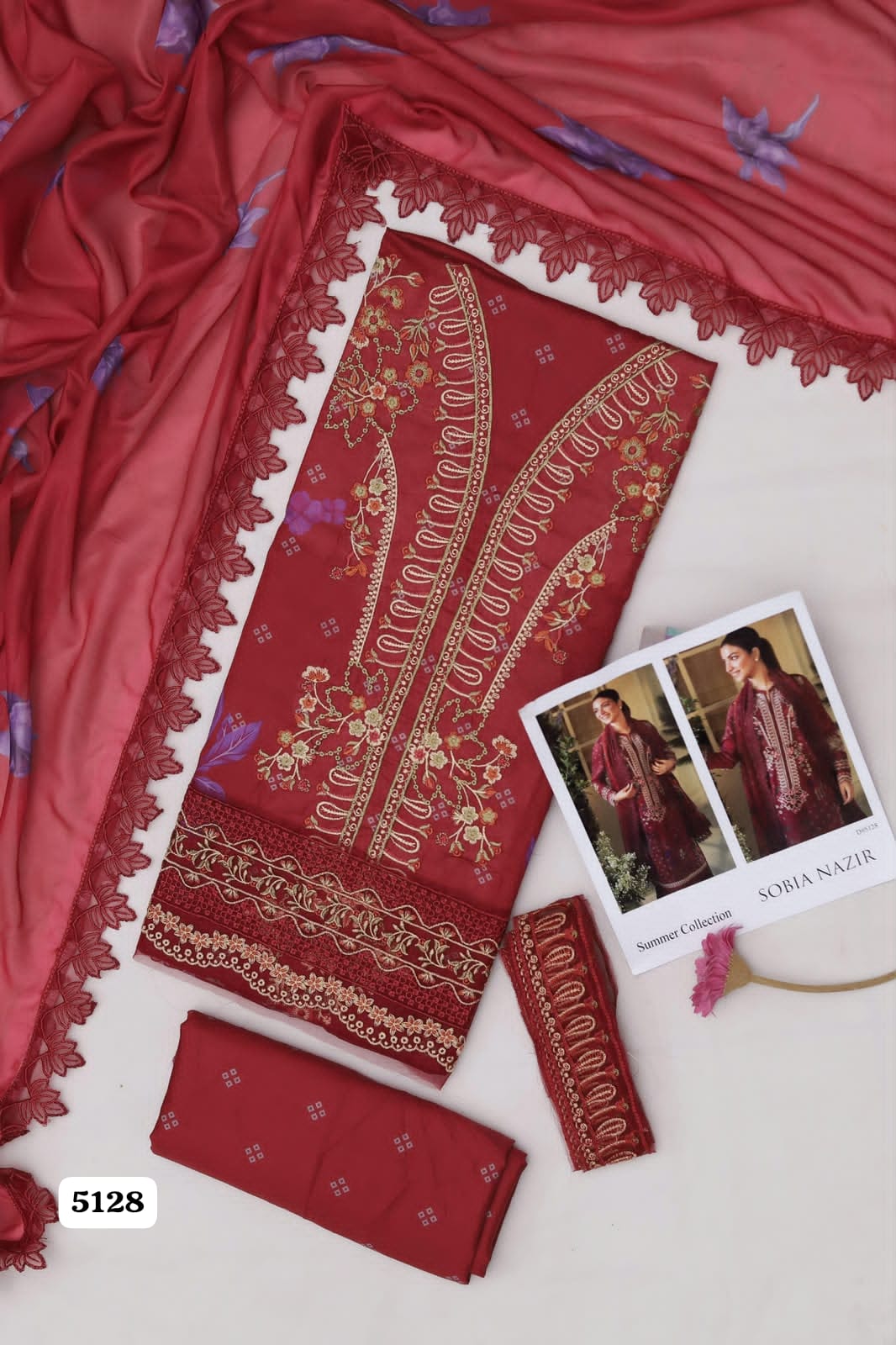 Sobia Nazir Embroidered Lawn 3 Piece Suit