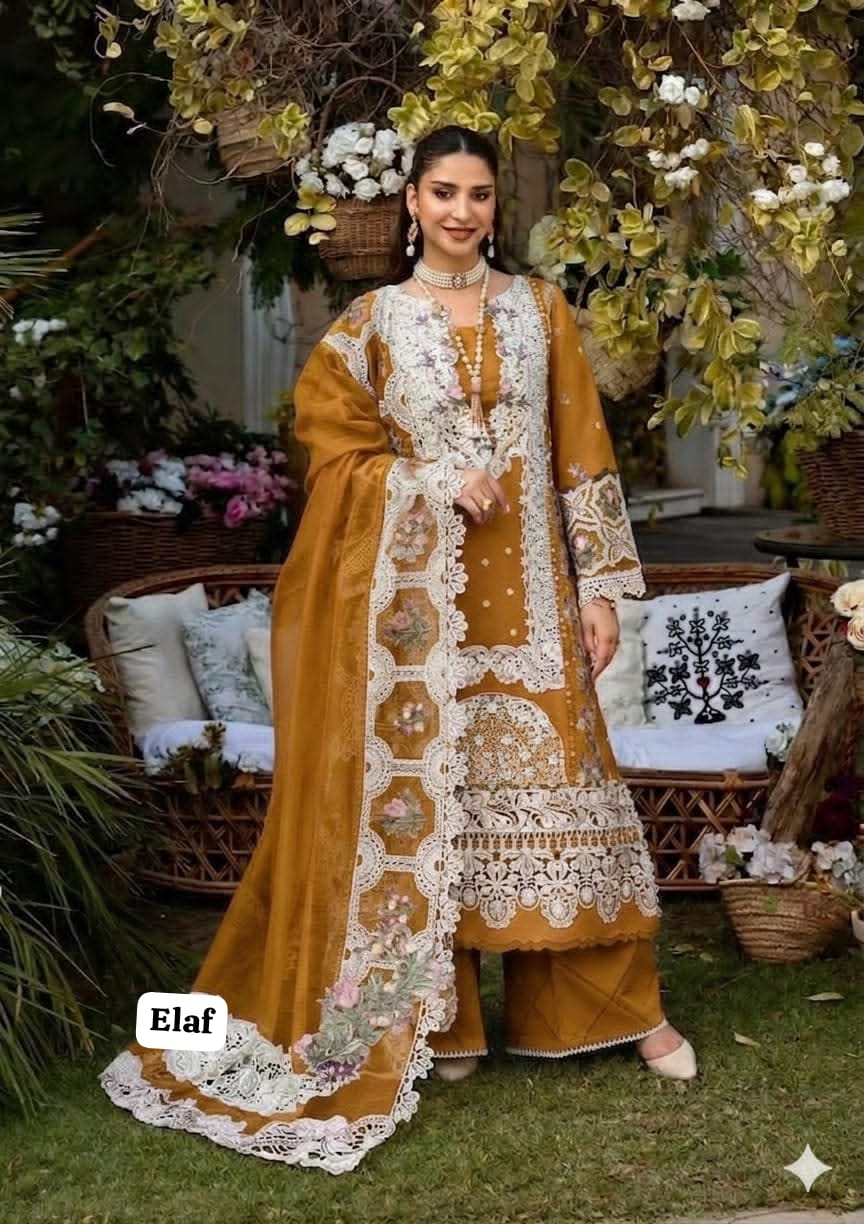 Embroidered Chickenkari Lawn 3 Piece Suit
