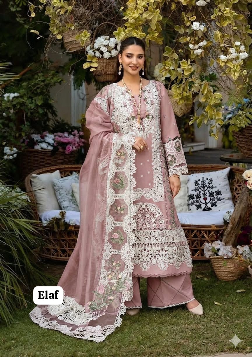 Embroidered Chickenkari Lawn 3 Piece Suit