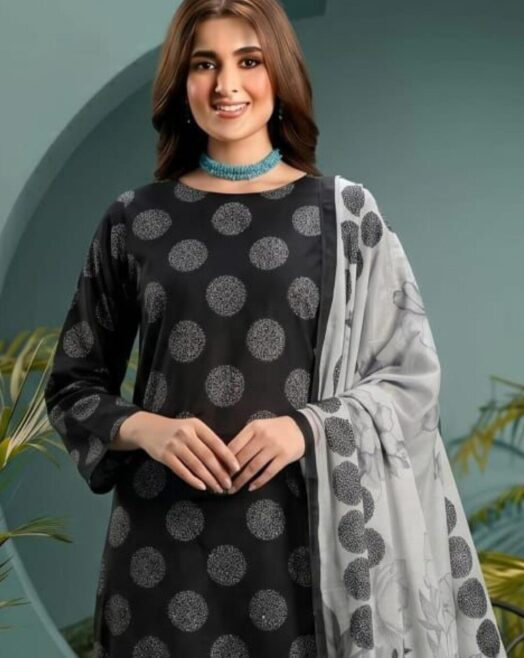 Maria B Airjet Slub Lawn 3 Piece Suit – Fully Digital Printed Unstitched Collection