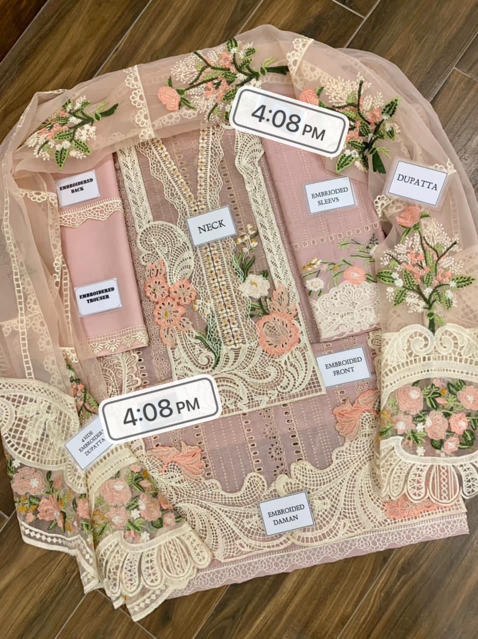 Embroidered Lawn 3 Piece Suit