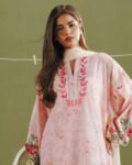 Pink floral Lawn 3 Piece Suit
